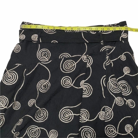 SIMPLY French Black Geometric Asymmetrical Skirt - Picture 6 of 11